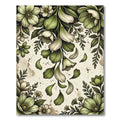Sage Green Floral Leafy Garland Rug