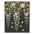 Cream Flower Vine Mushroom Whimsical Rug