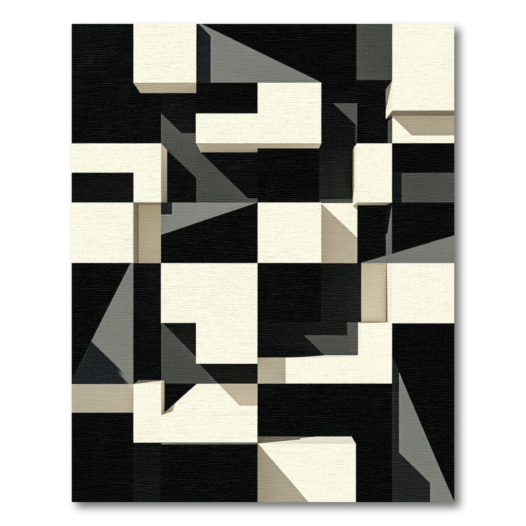 Monochromatic Geometric Block Arrangement Rug