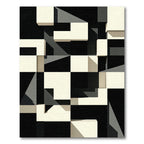 Monochromatic Geometric Block Arrangement Rug