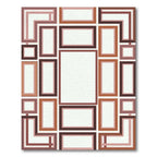 Terracotta Muted Rectangular Layered Composition Rug