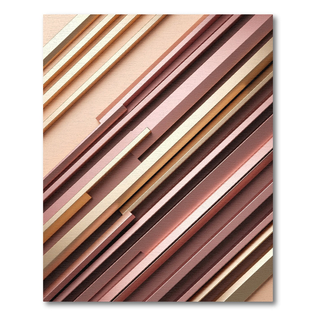 Rose Gold Parallel Stripe Rug