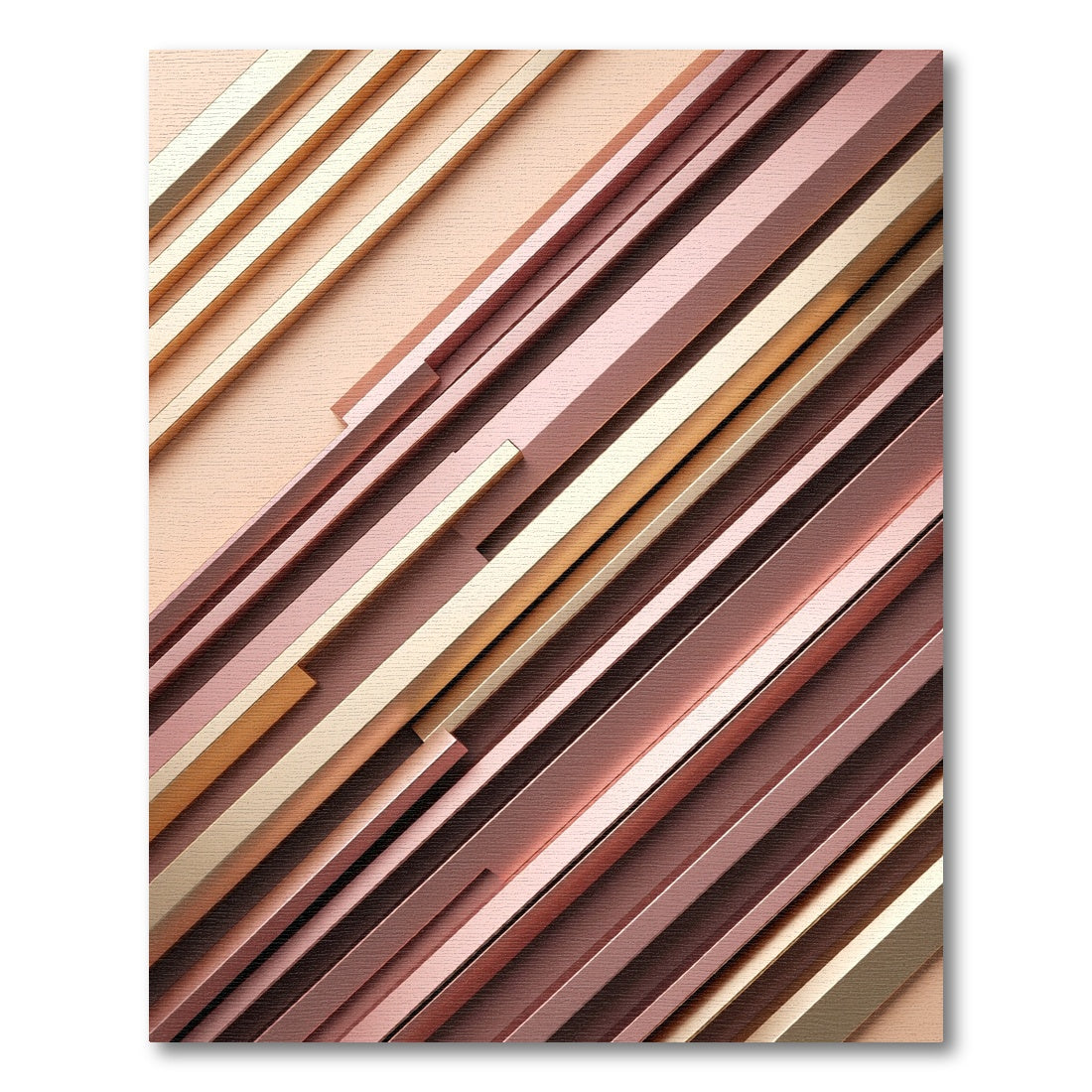 Rose Gold Parallel Stripe Rug