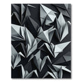 Monochromatic Origami Cranes Geometric Composition Rug