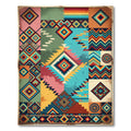 Vibrant Geometric Southwestern Multicolored Diamond Art Rug