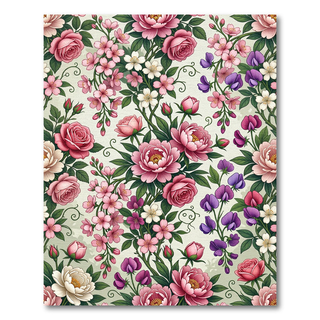 Romantic Pink Peony Blossom Floral Rug