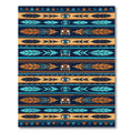 Mystic Feather Eye Tribal Stripes Rug