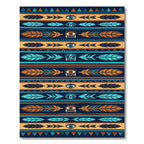 Mystic Feather Eye Tribal Stripes Rug