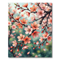 Delicate Pink Cherry Blossom Branch Rug