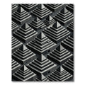Monochromatic Stone Pyramid Arrangement Rug