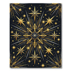 Celestial Gold Starry Night Medallion Rug