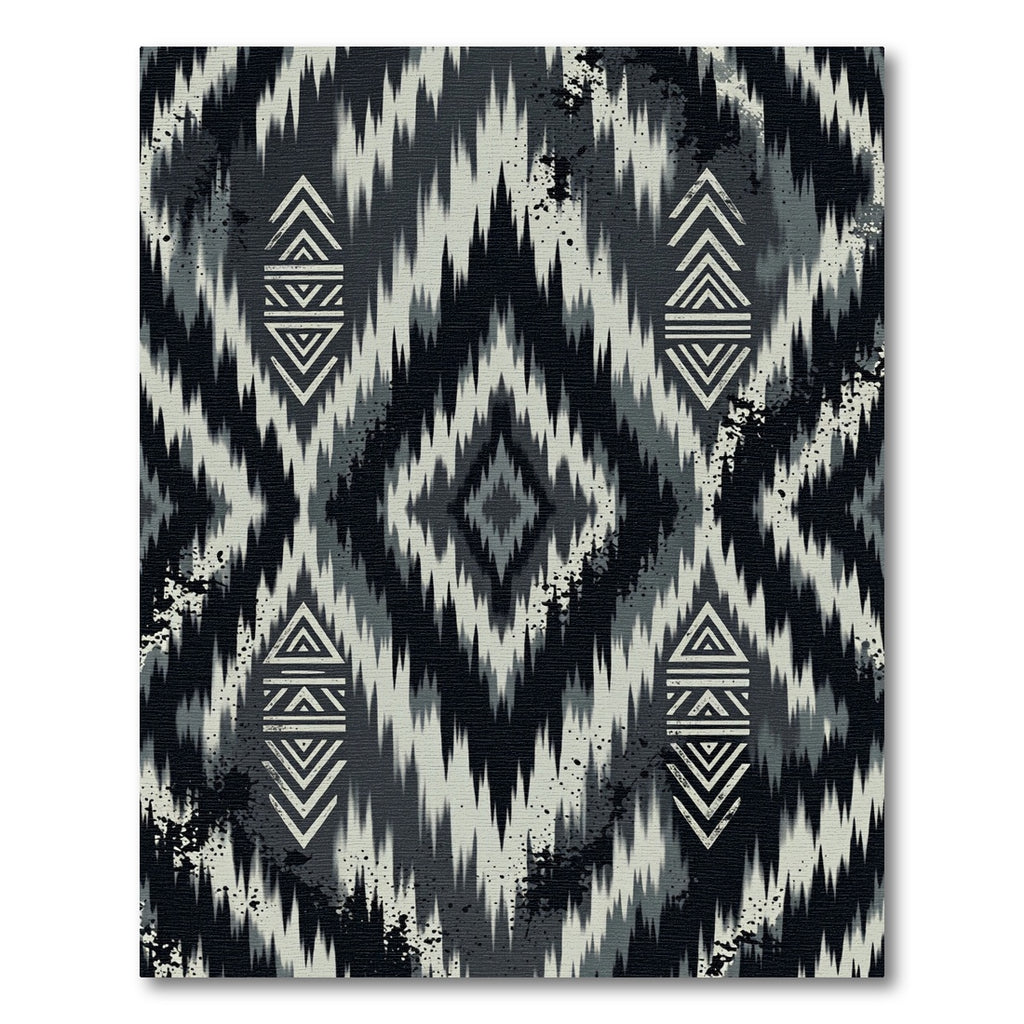 Monochromatic Smoky Ikat Diamond Rug