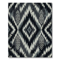 Monochromatic Smoky Ikat Diamond Rug