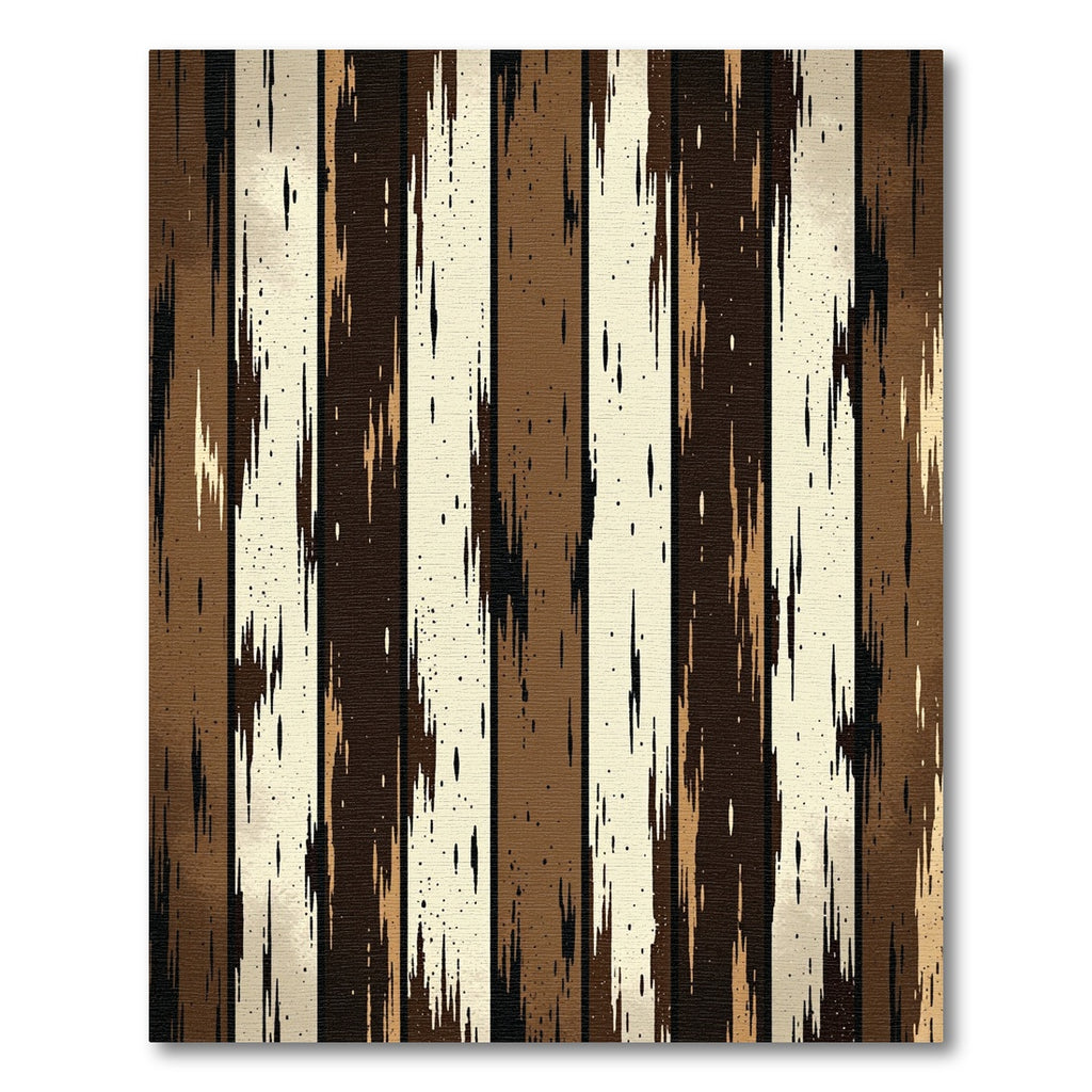 Earthy Tone Streaked Vertical Stripes Rug