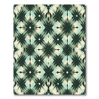 Dark Green Teal Cream Diamond Shimmer Rug