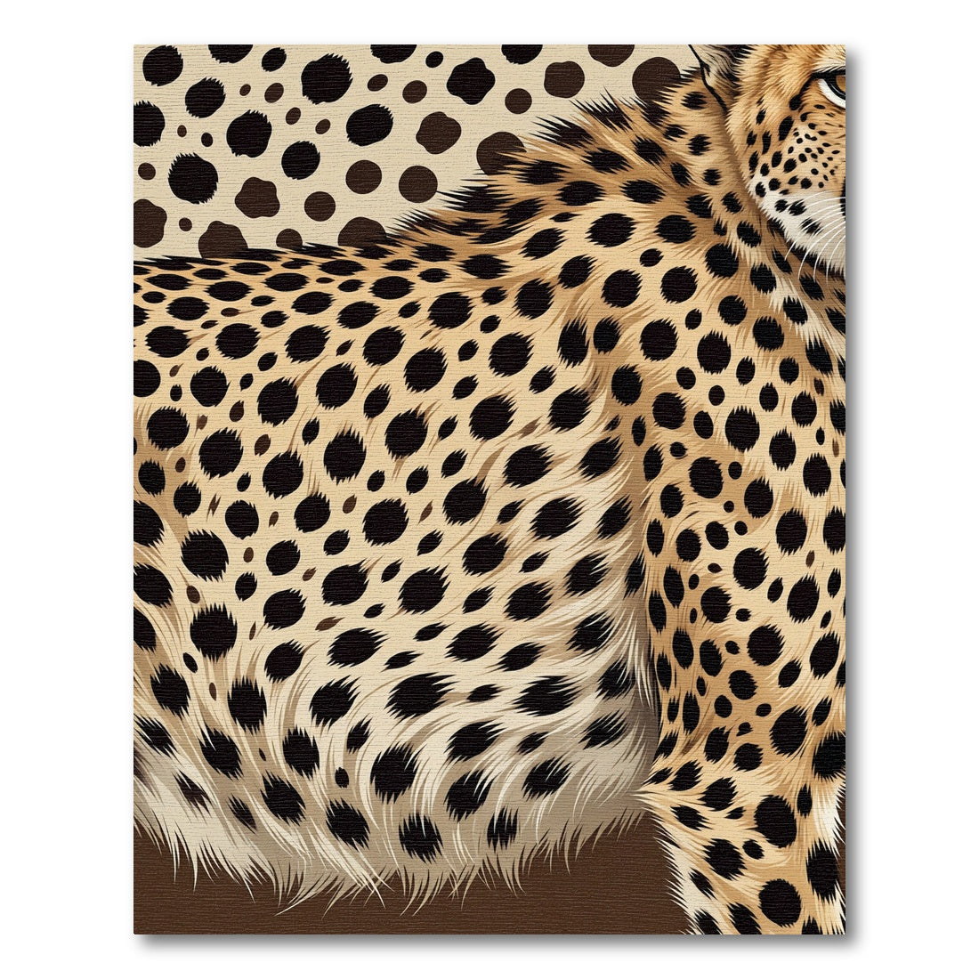 Golden Cheetah Spoke Dot Rug
