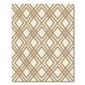 Earthy Taupe Geometric Diamond Grid Rug