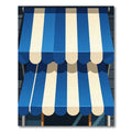 Classic Blue and Cream Cabana Stripe Rug