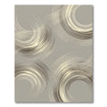 Modern Taupe Abstract Arched Swirl Rug