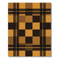 Amber Brown Plaid Squares Rug