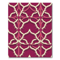 Ornate Burgundy Trellis with Floral Accents Rug