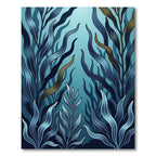 Deep Blue Seaweed Undercurrent Rug