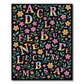 Rainbow Alphabet Floral Garden Rug