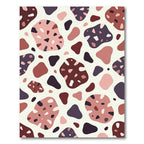 Terrazzo Dusty Rose Abstract Organic Shape Rug