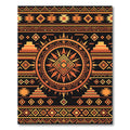 Bold Sunburst Aztec Geometric Earthy Rug