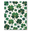 Elegant Golden Clover Leaf Shamrock Rug