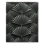 Monochromatic Gray Fanning Ribbons Rug