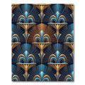 Art Deco Golden Fountain Blue Radiance Rug