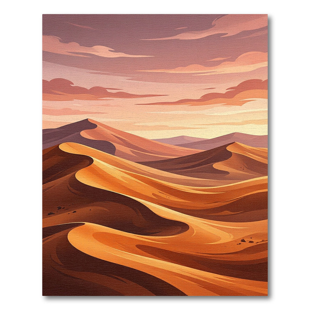 Desert Dunes Sunset Landscape Rug