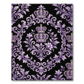 Royal Purple Damask Crown Scroll Rug