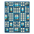 Azure Coastal Window Pane Sea View Rug