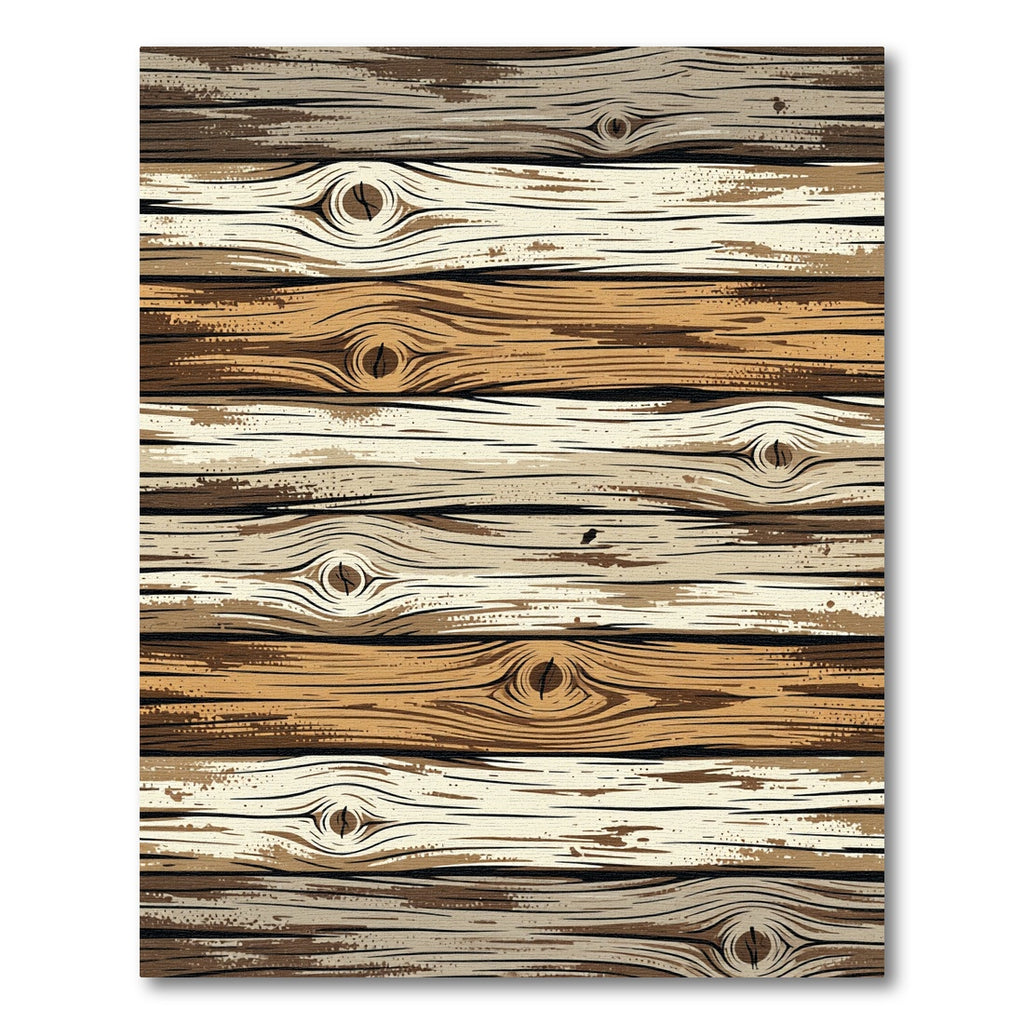 Rustic Wooden Grain Horizontal Texture Rug