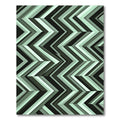 Mint Geometric Chevron Stripes Rug