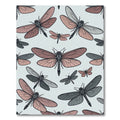 Ethereal Dusty Pink Dragonfly Garden Rug