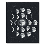 Celestial Lunar Cycle Starry Sky Rug