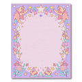 Whimsical Pink Gold Fish Star Flora Rug