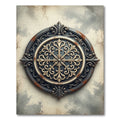 Antique Bronze Ironwork Filigree Medallion Rug