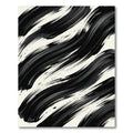Bold Black Ink Brush Strokes Rug