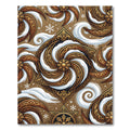 Golden Snow Swirl Ornate Floral Medallion Rug