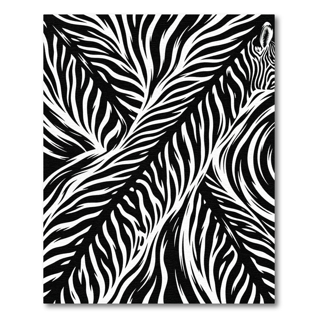 Monochromatic Bold Zebra Stripes Rug