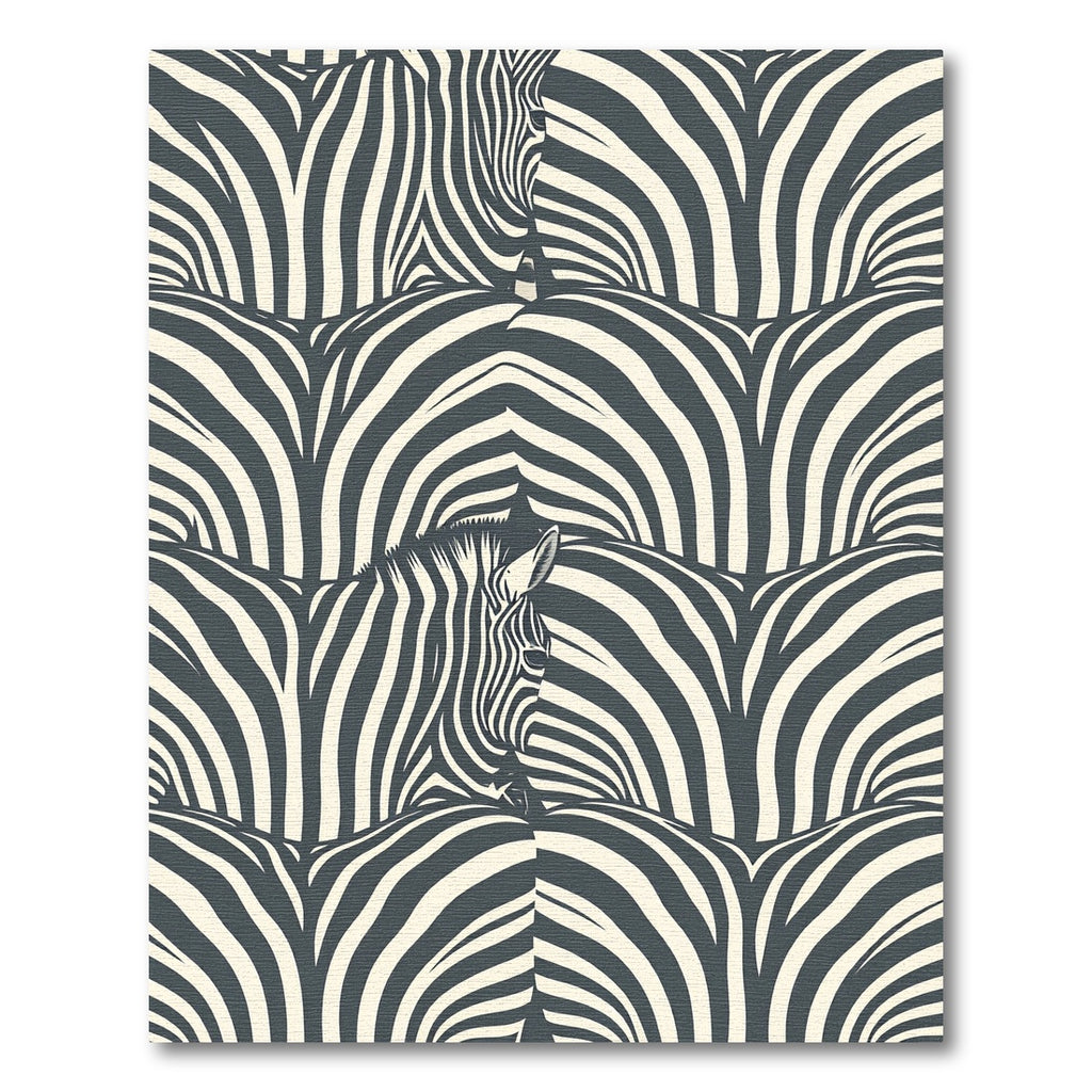 Graphic Monochrome Zebra Stripe Abstract Rug