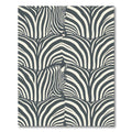 Graphic Monochrome Zebra Stripe Abstract Rug