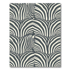 Graphic Monochrome Zebra Stripe Abstract Rug