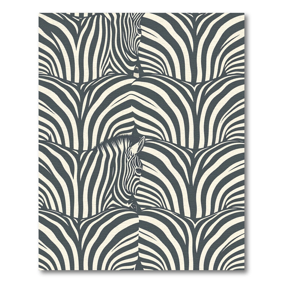 Graphic Monochrome Zebra Stripe Abstract Rug