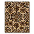 Animal Print Geometric Mandala Medallion Rug