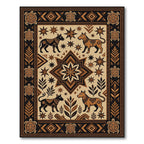 Earthy Dog Turtle Medallion Native Rug